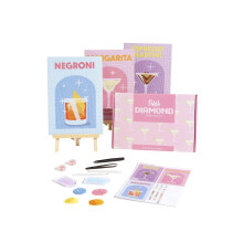 Kit di pittura diamantato di Dabble Diamond Premium per adulti Crystal Diamond Art su Canvas Frame - Cocktail Party
