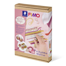 STAEDTLER 8025 HTC6 FIMO Oven-Hardening Polymer Modelling Clay - How-to-Create-Set Knit & Braid Design (Pack of 9 Pieces)