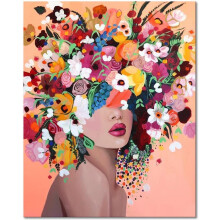 YALKIN Paint by Numbers Kits for Adults Flowers Painting by Number Kits On Canvas Without Frame DIY Color Oil Painting Acrylic Paints Home Wall Decor