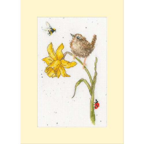Bothy Threads Kit Punto Croce Biglietto Auguri 'Giorno Mognificent' – Tela Aida 16ct, Con Filati E Alfabeto, Fai Da Te