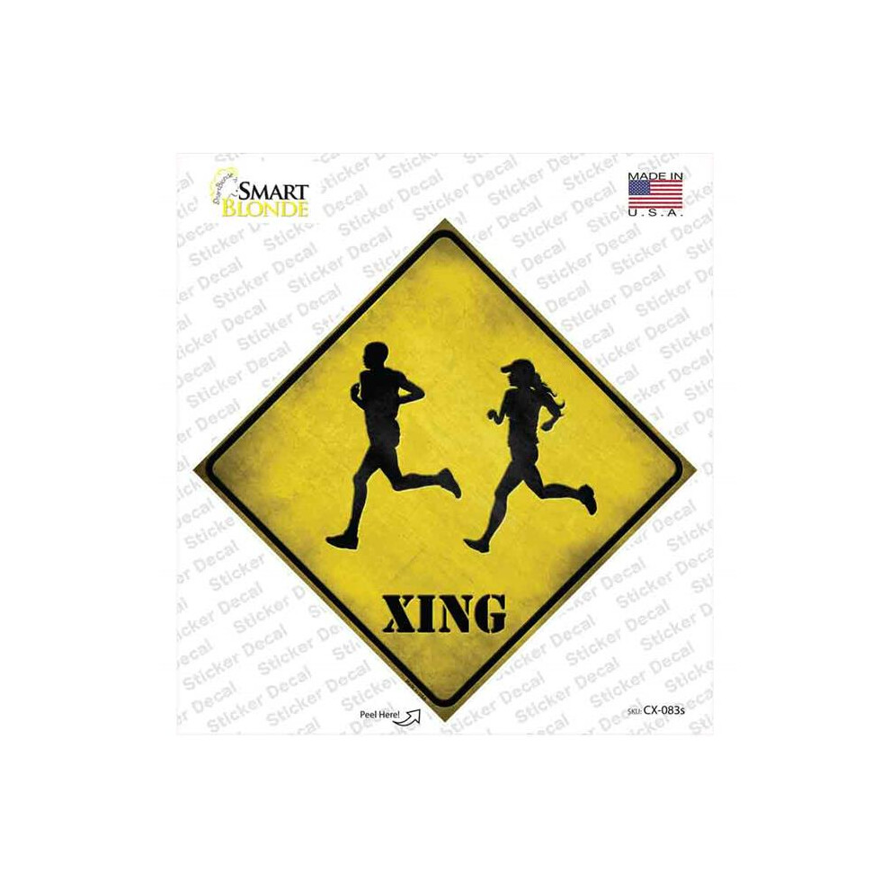 Smart Blonde Cx-083S-M Runners Xing Novelty Diamond Sticker Decal - Medium 792636442650