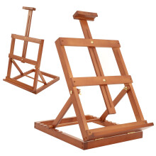 Cavalletto da tavolo in legno con telaio a H VISWIN per impieghi gravosi, per tele fino a 23 pollici, regolabile in faggio, per artisti, per dipi