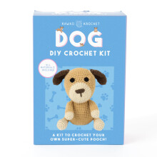 Gift Republic Kawaii Dog Crochet Kit DIY Craft Set for Creating Your Own Cute Puppy Gift for Teens & Adults Crafting Gift Idea Crochet Set