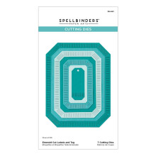 Spellbinders Emerald Cut Etiketter og Tag Etched Dies Metal