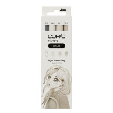 Copic ciao tonalit set leggera grigio caldo 3 marker gemelli con un mezzo e una punta di pennello include il grigio caldo multiliner 0,3 mm