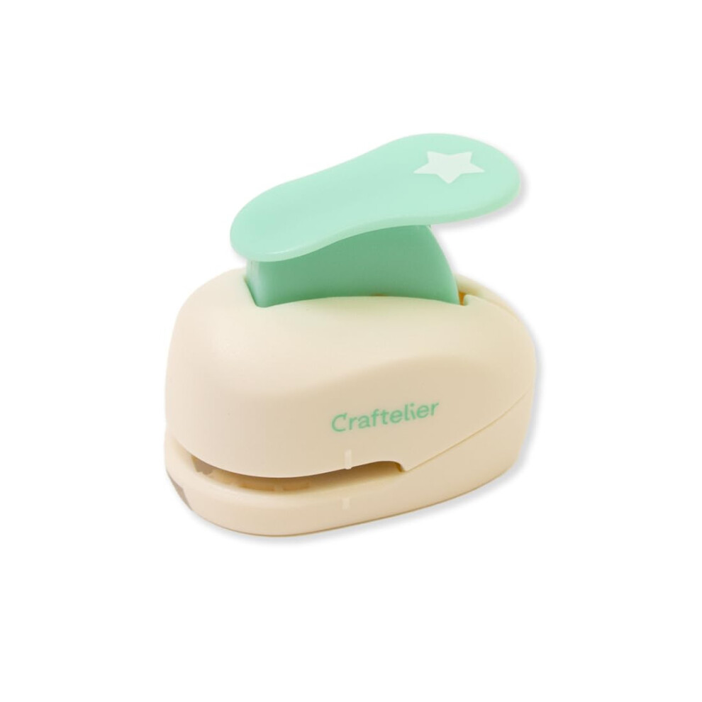 Craftelier Perforatrice A Stella Da 0,9 Cm Con Pressa A Leva, Perforatrice A Forma Di Stella Per Lavori Di Carta, Scrapbooking, Biglietti E Diari Fai Da Te, Sagome Per Perforare Carta E Cartoncino.-image