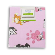Fat Quarter 100% Cotton for Sewing Crafts - 18 x 21 Inches (Bluey on Pink)
