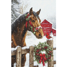 Luca-S Cross Stitch Kit Gold - Holiday Magic  B710  Counted Cross Stitch Kit for Adults  Needlecraft and Embroidery Kit
