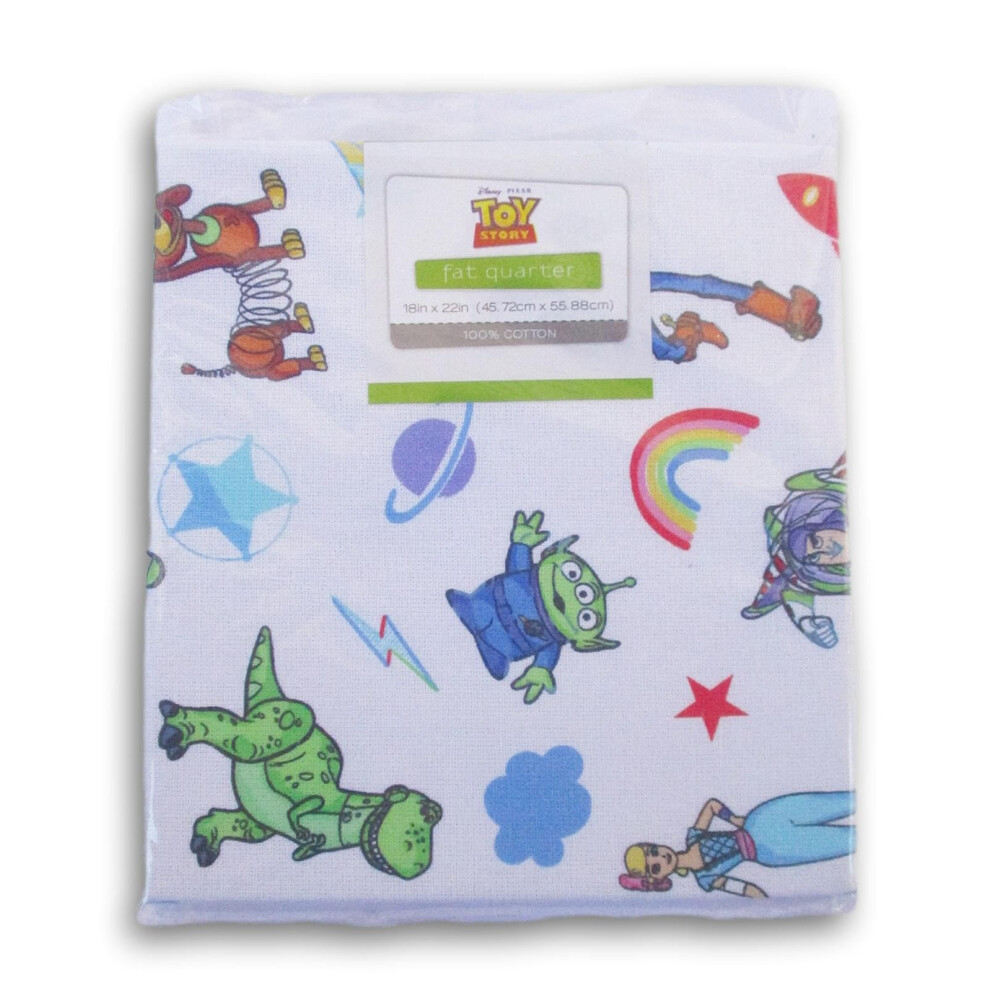 Fat Quarter 100 % coton pour couture et loisirs cr   atifs     45 x 53 cm (Toy Story Blanc)