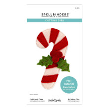 Spellbinders Filt Candy Cane Etched Dies one Metal