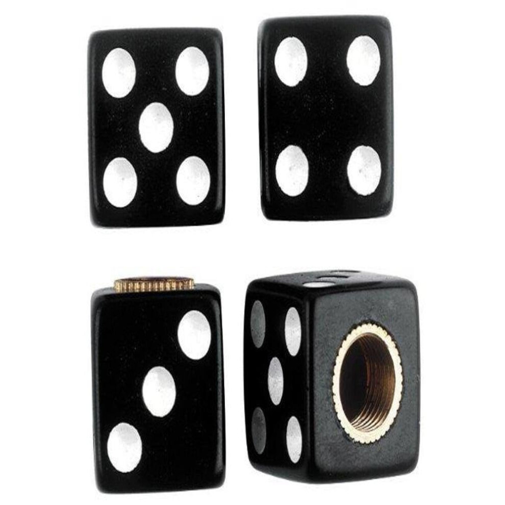 Custom Accessories 16114 Black Dice Style Valve Cap-image-OPC-PGC2BWC-NEW