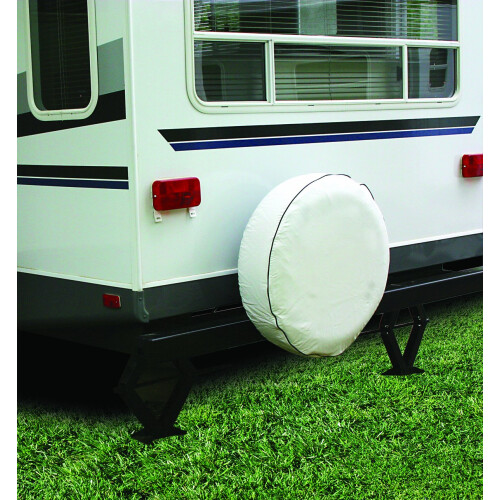 Camco Capa de Pneus Sobressalentes para Camper/RV | Vinil Branco Ártico e Costura de Nylon Resistente | Para Pneus de 34 Polegadas 2