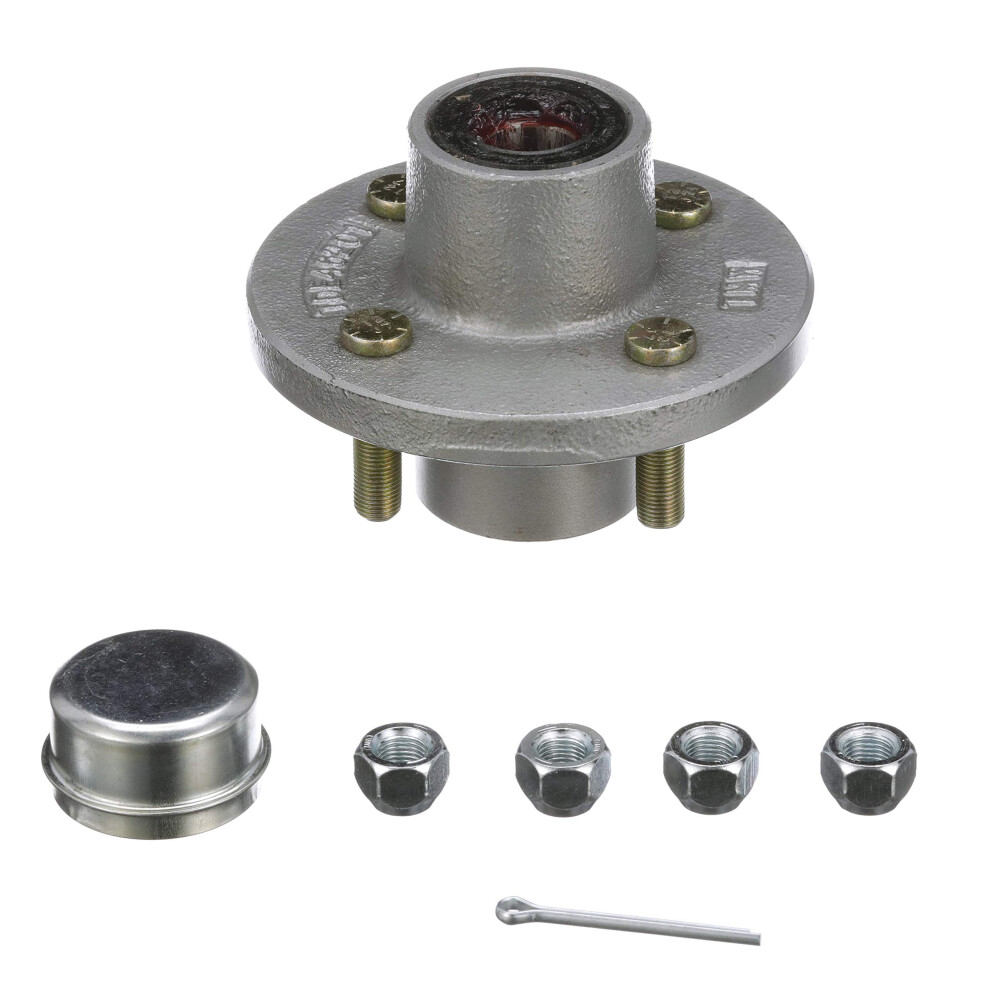 Seachoice Trailer Wheel Hub 1 In. Axle 4 Lug Galvanized Pregreased Grey 719249530215