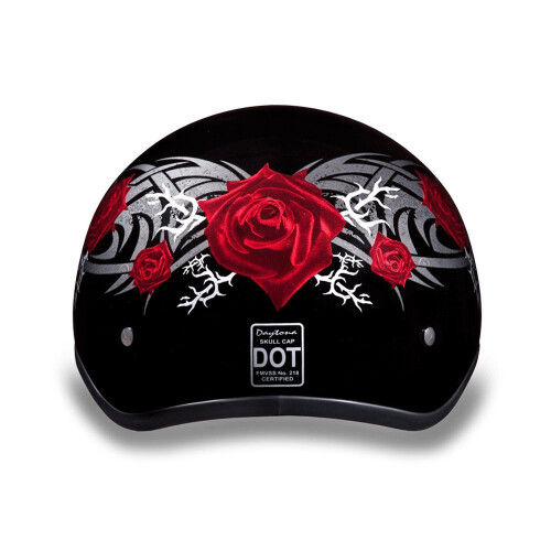 Daytona Helmets Half Skull Cap Motorcycle Helmet - DOT Approved [Rose] [L] 2