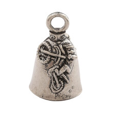 Guardian Bell Dirt Bike Tricks Good Luck Bell met sleutelhanger en zwart fluwelen cadeauzakje | Motorbel | Loodvrij tin | Veel geluk cadeau voor vrie