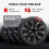 Pilot Pilot Automotive WH555-15GM-B 15 Polegadas Spyder Cinza Gunmetal Capas de Rodas Universais - Conjunto de 4 3
