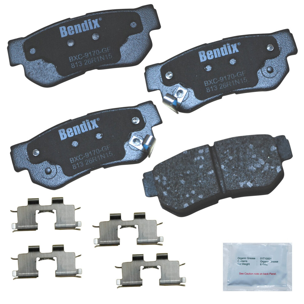 Bendix Priority1 Cfc813 Ceramic Rear Brake Pads For Select Models Hyundai Azera Elantra Santa Fe Sonata Tucson Xg300 Xg350 Kia Amanti Magentis 887243212809