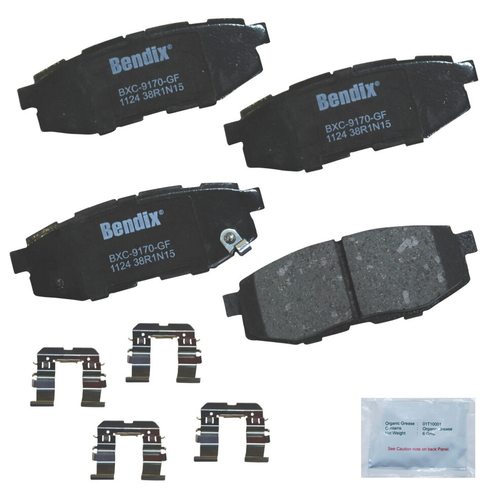Bendix Priority1 CFC1124 Ceramic Rear Brake Pads for Select Models Scion FR-S  Subaru B9 Tribeca  BRZ  Forester  Legacy  Outback  WRX  Toyota 86-image-OPC-PGC2CJR-NEW