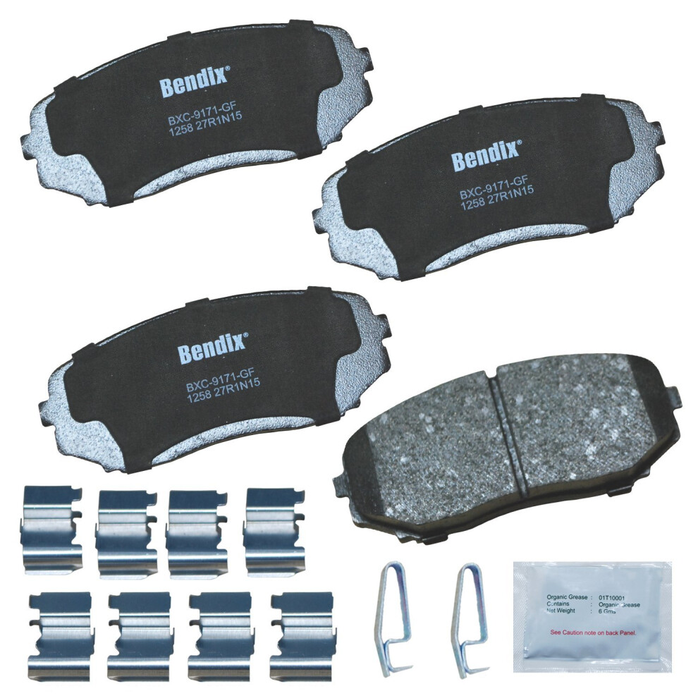 Bendix Priority1 Cfc1258 Ceramic Front Brake Pads For Ford Edge 2014-2007 Lincoln Mkx 2015-2007 Mazda Cx-5 2024-2019 Cx-7 2012-2007 Cx-9 2023-2007 887243214223