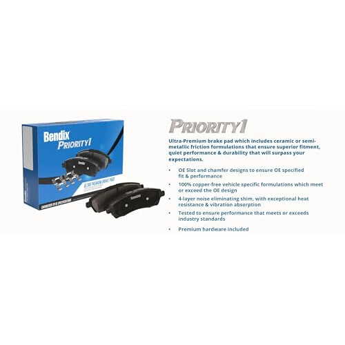 Pastilhas de Travão Cerâmicas Bendix Priority1 CFC1157 para Hyundai e Kia 1