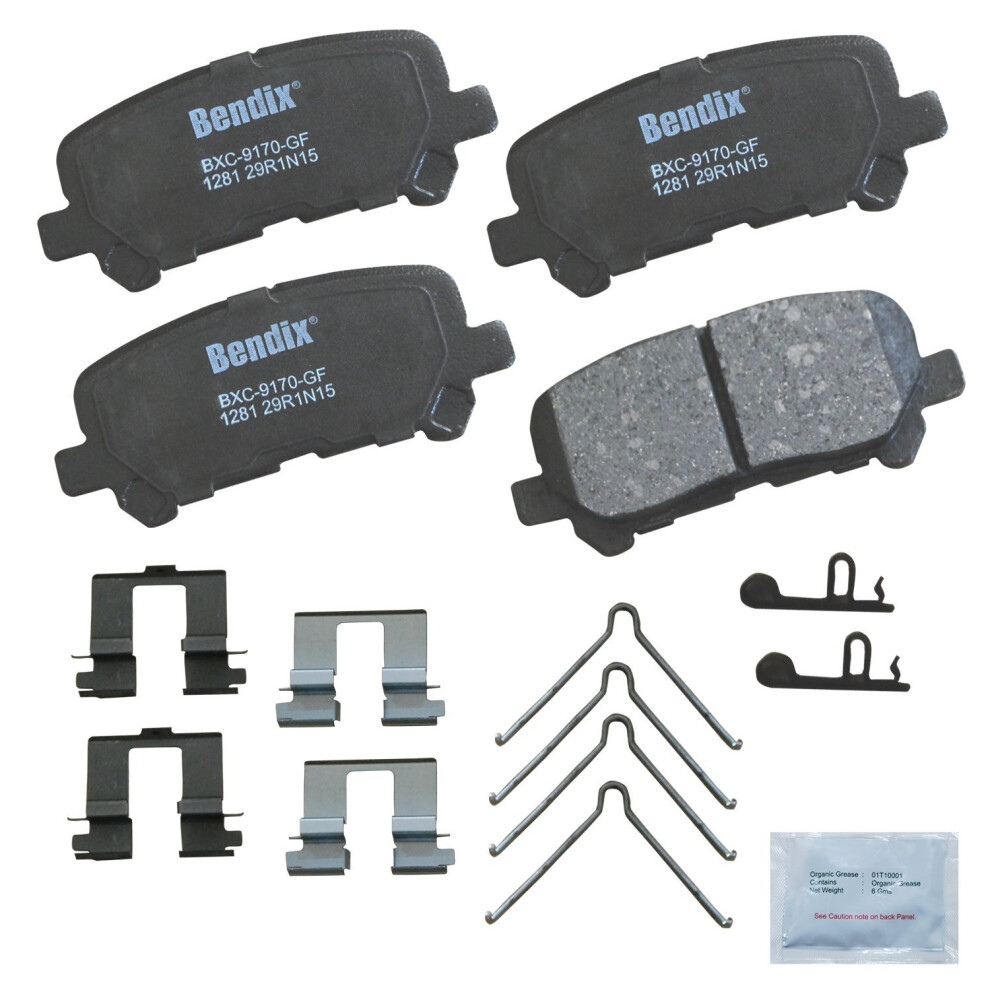 Bendix Priority1 Cfc1281 Ceramic Rear Brake Pads For Acura Mdx 2013-2007 Zdx 2013-2010 Honda Odyssey 2017-2011 Pilot 2015-2009 887243214360
