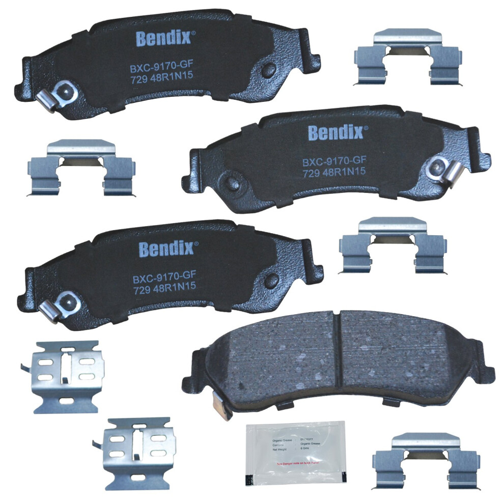 Bendix Priority1 Cfc729 Ceramic Rear Brake Pads For Chevrolet Blazer 2005-1997 S10 2004-1998 Gmc Jimmy 2005-1997 Sonoma 2004-1998 Isuzu Hombre 200 887243239905