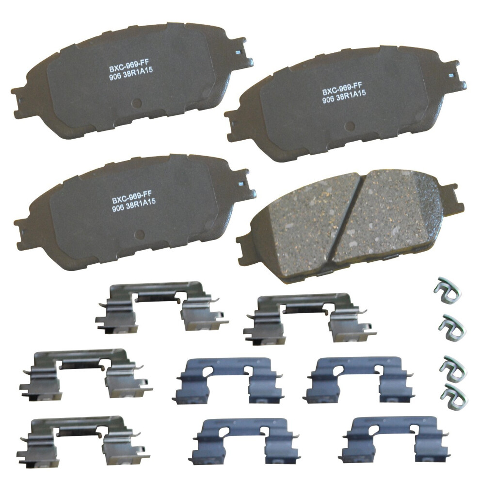 Bendix Premium Sbc906 Ceramic Front Brake Pads For Lexus Es300 2003-2002 Es330 2006-2004 Toyota Avalon 2007-2005 Camry 2006-2005 Sienna 2010-2004 887243224932