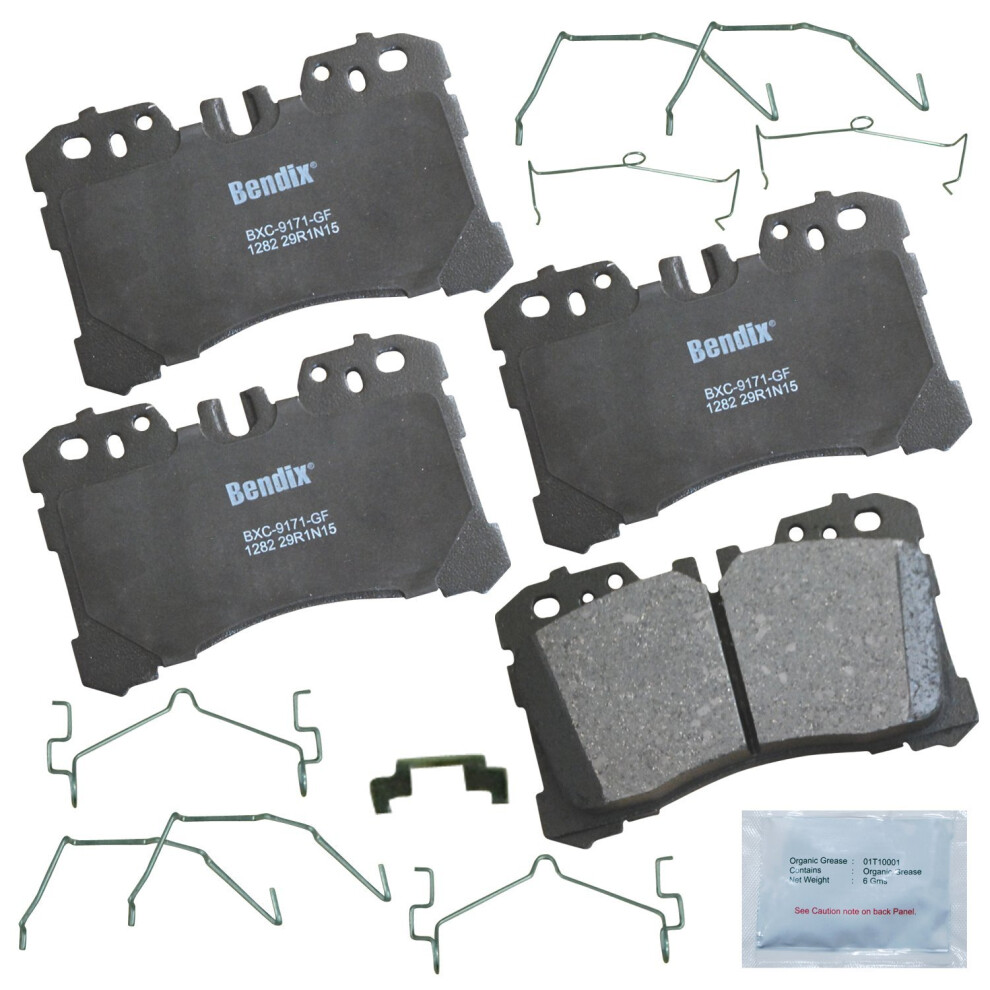Bendix Priority1 Cfc1282 Ceramic Front Brake Pads For Lexus Lc500 2020 Lc500h 2020 Ls460 2017-2007 Ls500 2023-2018 Ls500h 2023-2018 Ls600h 2010-2 887243214377