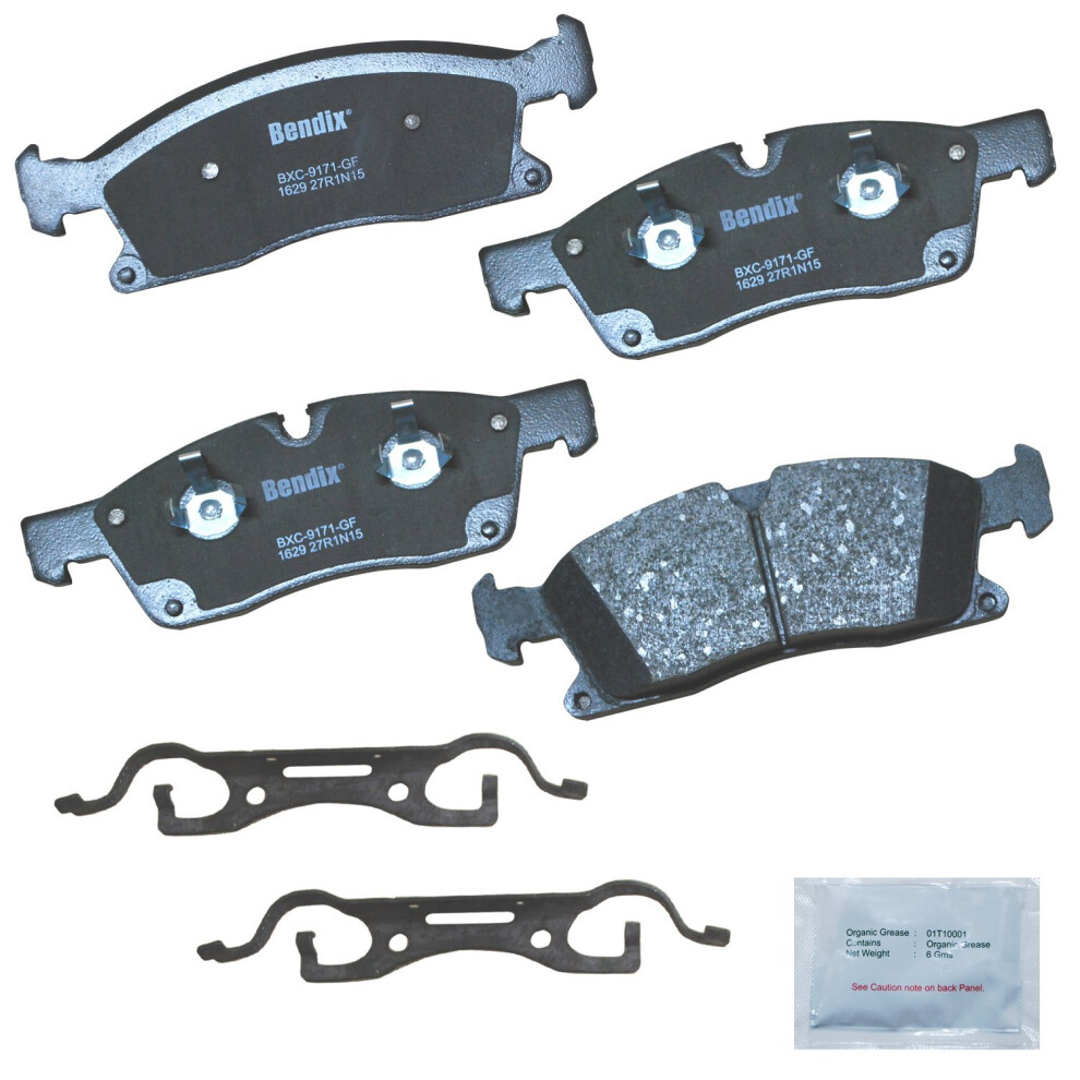 Bendix Priority1 Cfc1629 Ceramic Front Brake Pads For Select Models Dodge Durango Jeep Grand Cherokee Mercedes-Benz Gl350 Gl450 Gle300d Gle350 Gle350d 887243215893