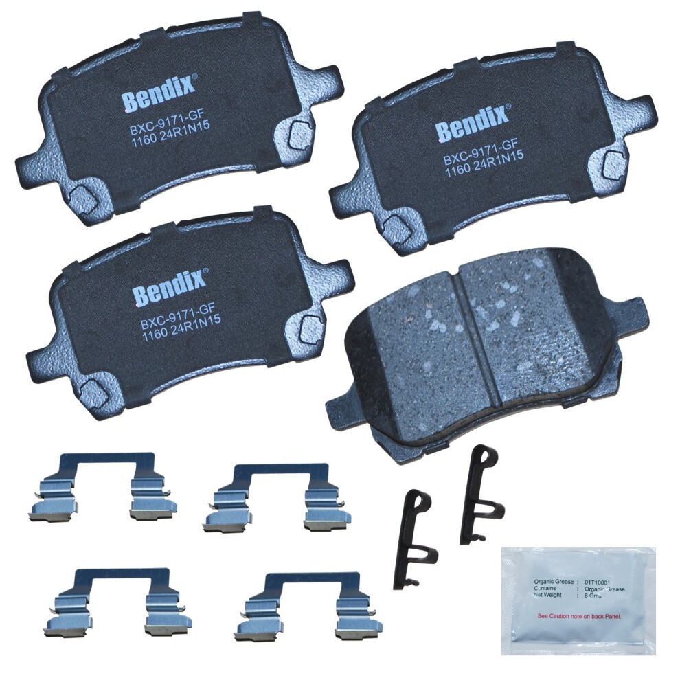 Bendix Priority1 Cfc1160 Ceramic Front Brake Pads For Chevrolet 2008 Hhr 2011-2006 Malibu 2012-2004 Pontiac G5 2009-2008 G6 2010-2006 Satu Cobalt 887243214001