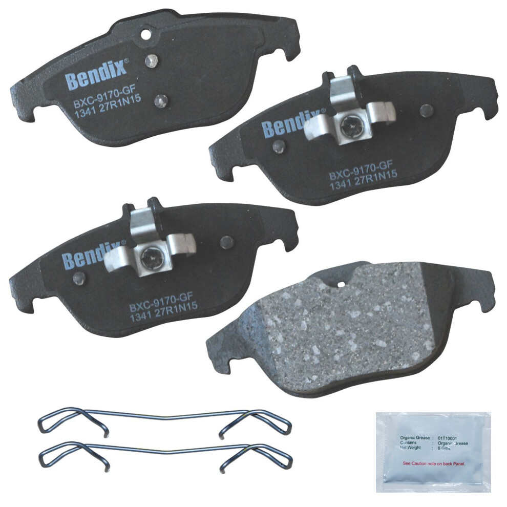 Bendix Priority1 Cfc1341 Ceramic Rear Brake Pads For Select Models Mercedes-Benz C180 C200 C230 C250 C280 C300 C350 E250 E300 E350 E400 E55 887243214698