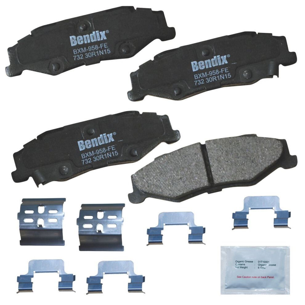 Bendix Priority1 Cfm732 Semi-Metallic Rear Brake Pads For Cadillac Xlr 2009-2004 Chevrolet Corvette 2013-1997 887243212724