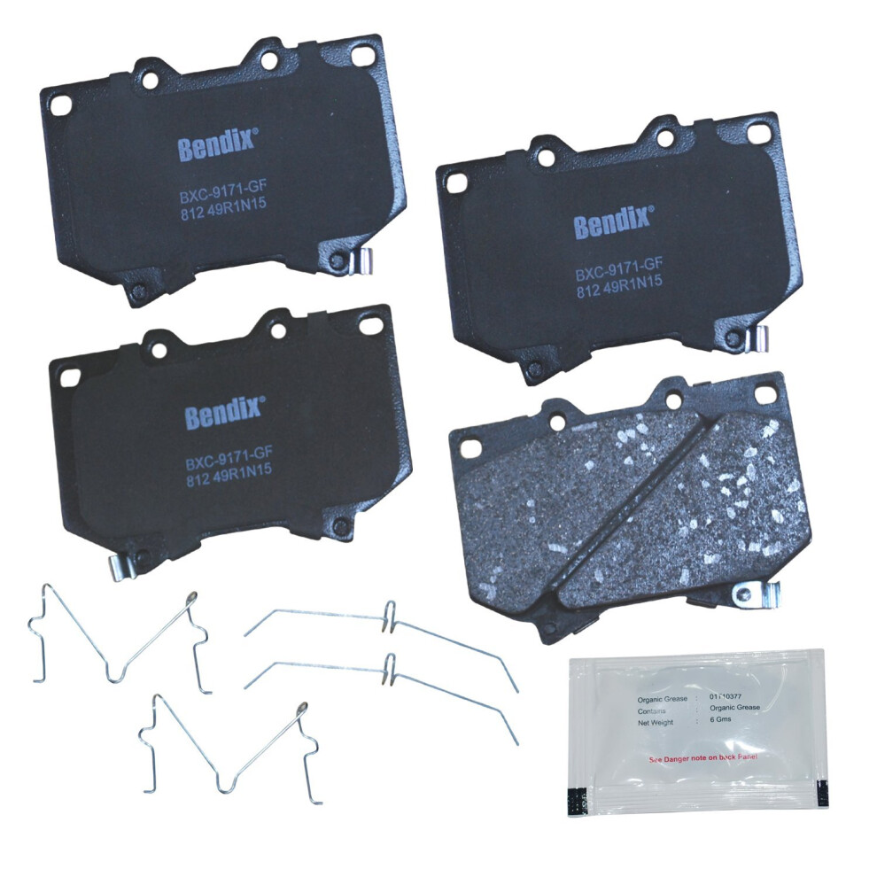 Bendix Priority1 Cfc812 Ceramic Front Brake Pads For Toyota Sequoia 2007-2001 Tundra 2003-2000 887243240116