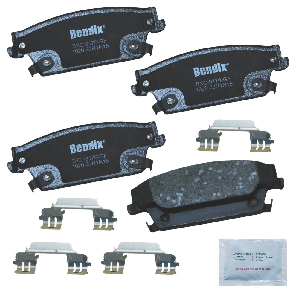 Bendix Priority1 Cfc1020 Ceramic Rear Brake Pads For Cadillac Cts 2007-2006 Srx 2009-2004 Sts 2010-2006 887243213363