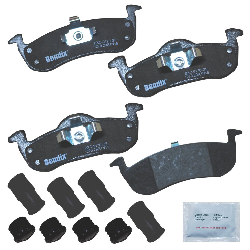 Bendix Priority1 Cfc1279 Ceramic Rear Brake Pads For Ford Expedition 2017-2007 Lincoln Mkt 2015-2013 Mkt 2019-2017 Navigator 2017-2007 887243214353