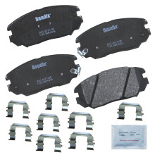 Bendix Priority1 CFC1125 ceramiczne przednie klocki hamulcowe dla Hyundai Azera 2011-2006 Sonata 2010-2006 Kia Amanti 2009-2007