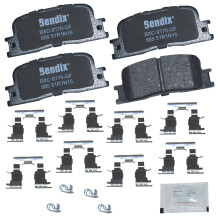 Bendix Priority1 CFC885 ceramiczne tylne klocki hamulcowe dla Lexus ES300 2003-2002 ES330 2006-2004 Toyota Camry 2006-2002 Highlander 2003-2001