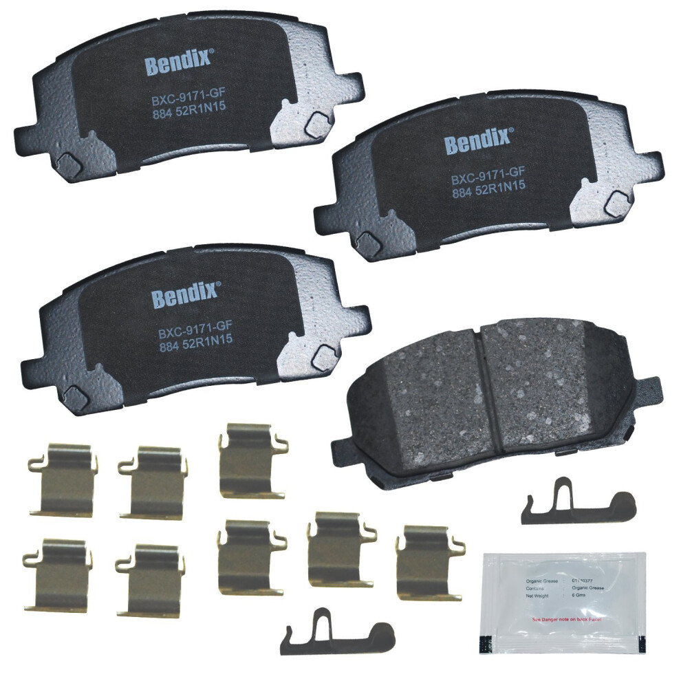 Bendix Priority1 Cfc884 Ceramic Front Brake Pads For Toyota Highlander 2007-2001 887243240338