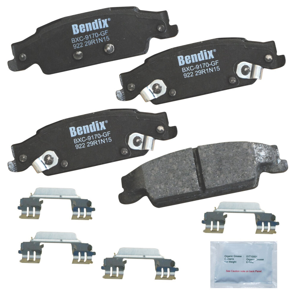 Bendix Priority1 Cfc922 Ceramic Rear Brake Pads For Cadillac Cts 2007-2003 Sts 2011-2005 Pontiac Grand Prix 2008-2005 887243213073