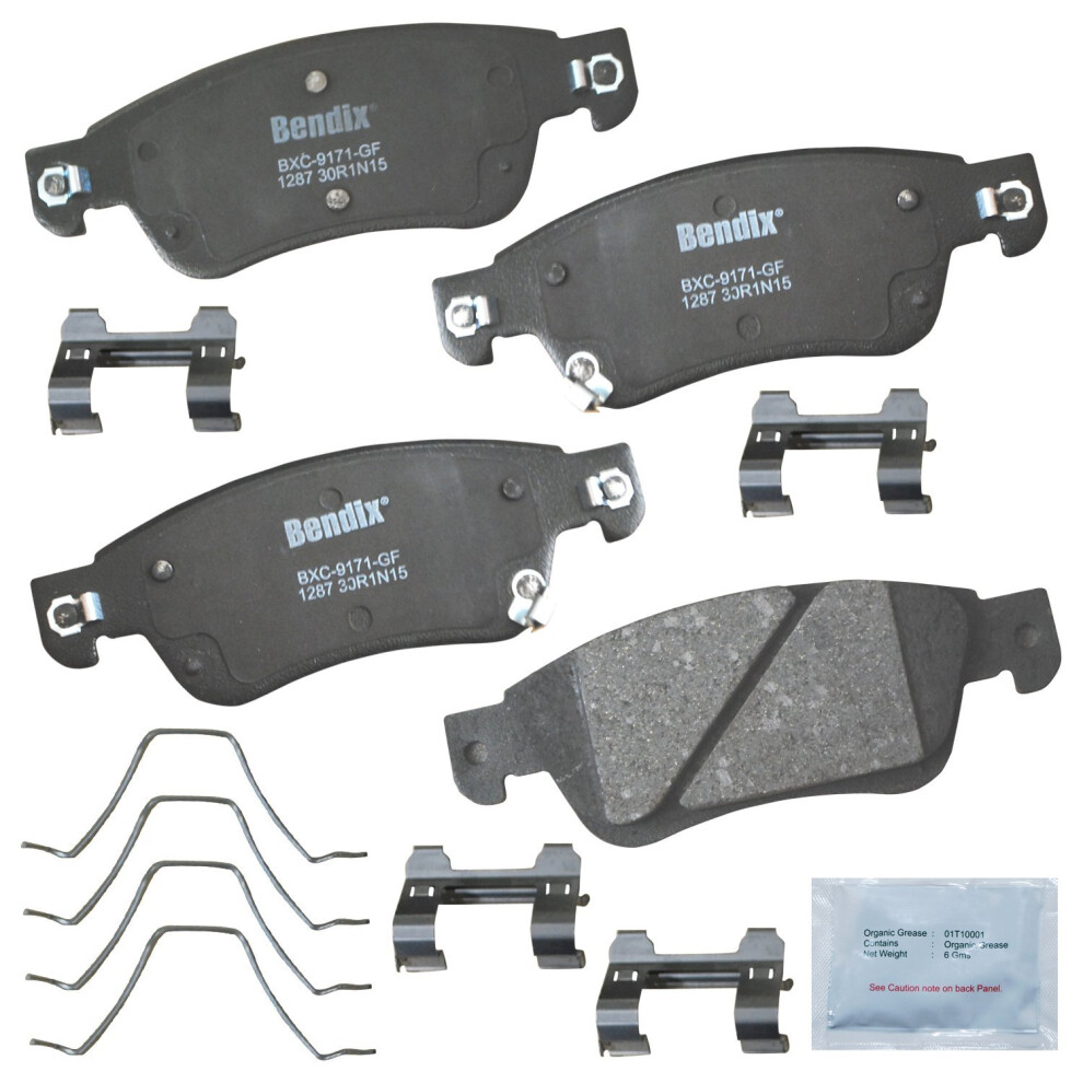 Bendix Priority1 Cfc1287 Ceramic Front Brake Pads For Infiniti G35 2008-2007 G37 2013-2008 Q60 2015-2014 887243214414