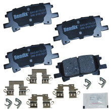 Bendix Priority1 CFC996 ceramiczne tylne klocki hamulcowe dla Lexus RX330 2006-2004 RX350 2009-2007 RX400h 2008-2006 Toyota Highlander 2007-2004