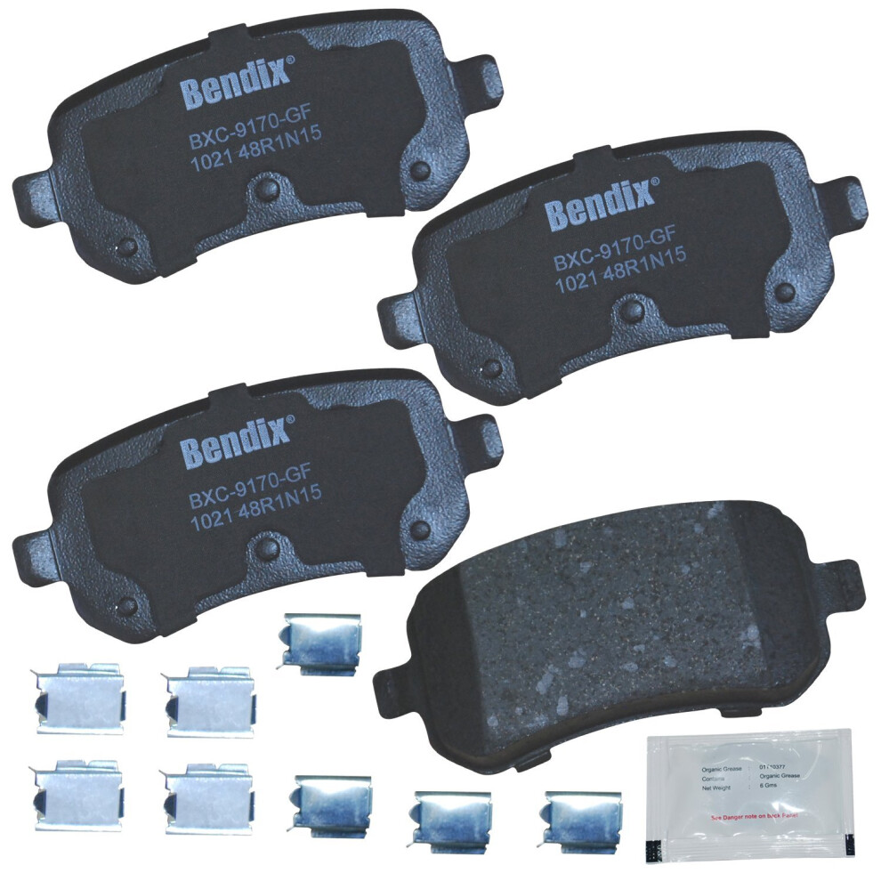 Bendix Priority1 Cfc1021 Ceramic Rear Brake Pads For Select Models Chrysler Town & Country Dodge Grand Caravan Journey Ford Freestar Mercury Monte 887243240567