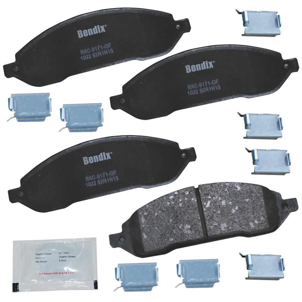 Bendix Priority1 Cfc1022 Ceramic Front Brake Pads For Ford Freestar 2007-2004 Mercury Monterey 2007-2004 887243240574