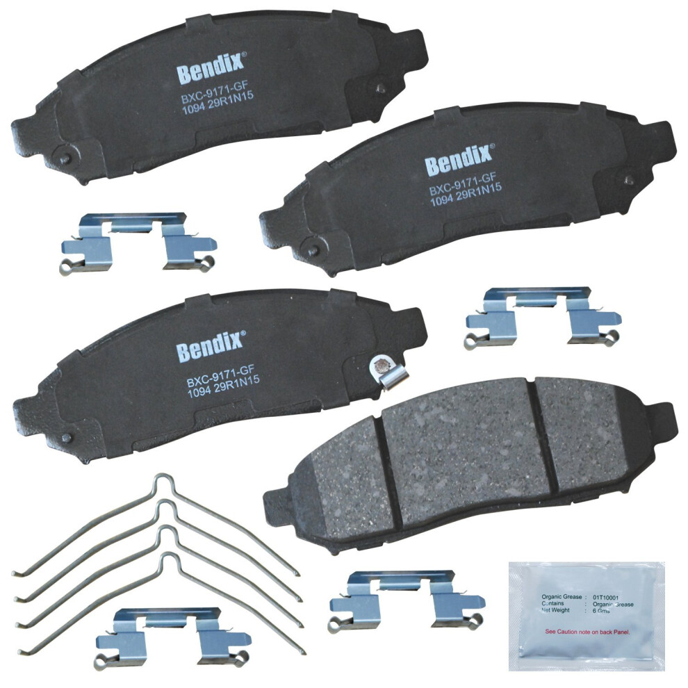 Bendix Priority1 Cfc1094 Ceramic Front Brake Pads For Select Models Chevrolet City Express Nissan Frontier Leaf Nv200 Pathfinder Xterra Suzuki E 887243213745
