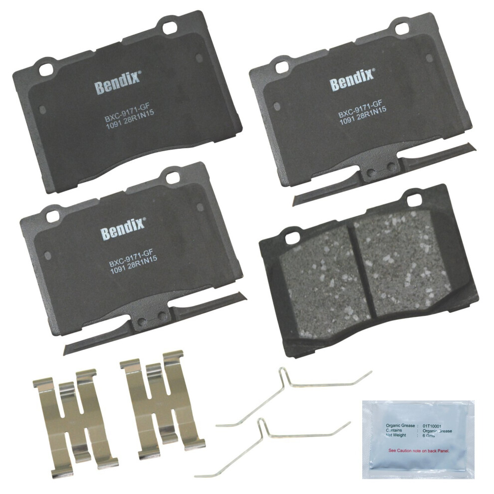 Bendix Priority1 Cfc1091 Ceramic Front Brake Pads For Acura Rl 2012-2005 887243213714