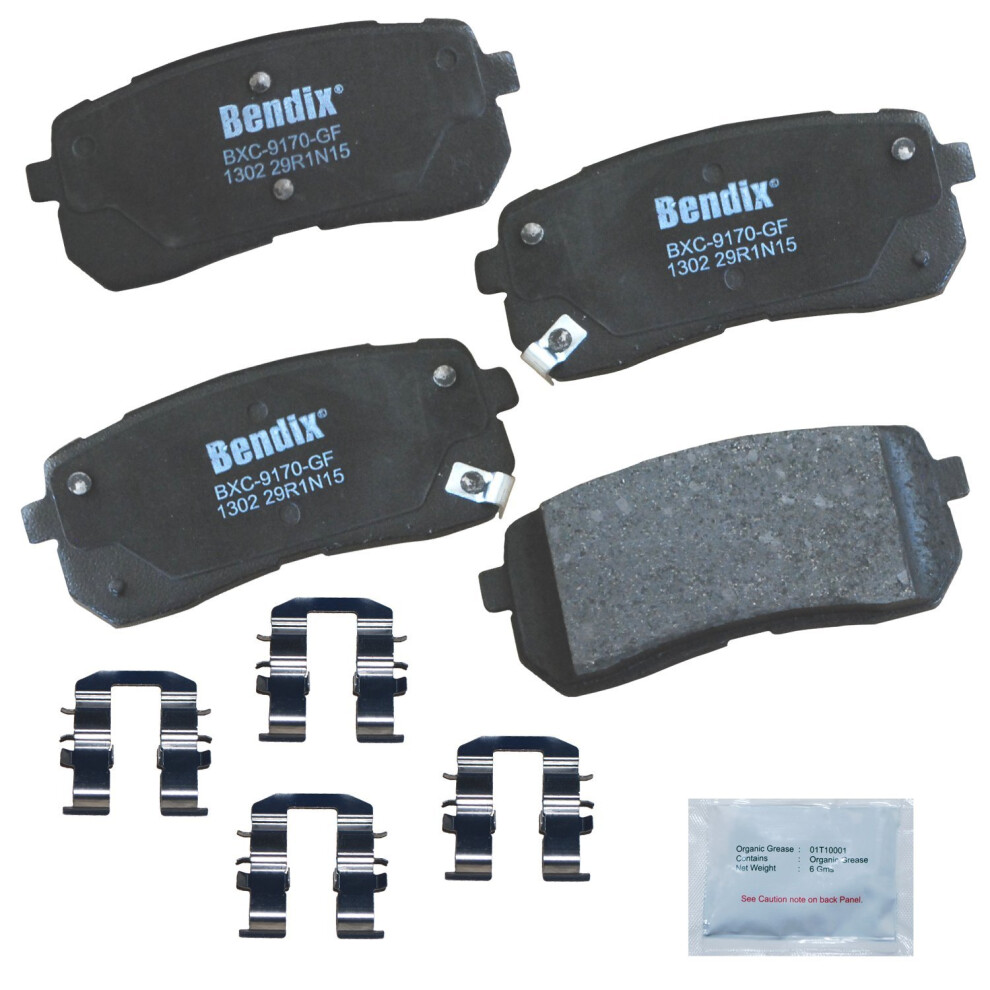 Bendix Priority1 Cfc1302 Ceramic Rear Brake Pads For Hyundai Veracruz 2012-2007 Kia Sedona 2019-2015 887243214483