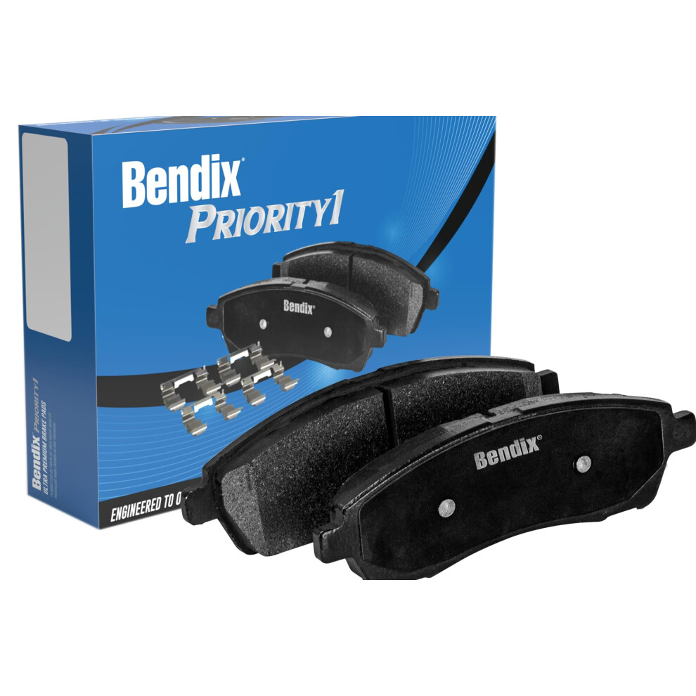 Bendix Priority1 Cfc1325 Ceramic Rear Brake Pads For Toyota Highlander 2013-2008 887243214612