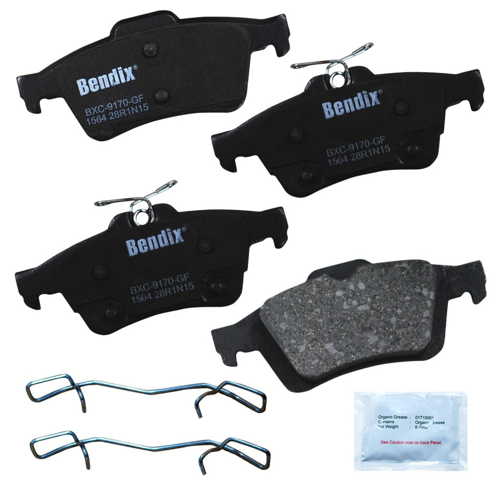 Bendix Priority1 Cfc1564 Ceramic Rear Brake Pads For Ford C-Max 2017-2013 Escape 2016-2013 Focus 2018-2012 Transit Connect 2022-2014 887243215602