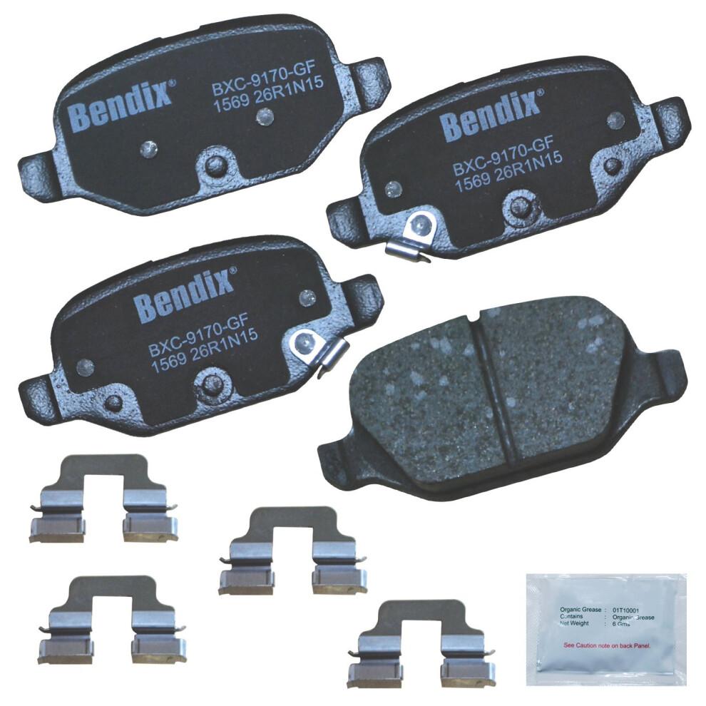 Bendix Priority1 Cfc1569 Ceramic Rear Brake Pads For Fiat 500 2019-2009 887243215626
