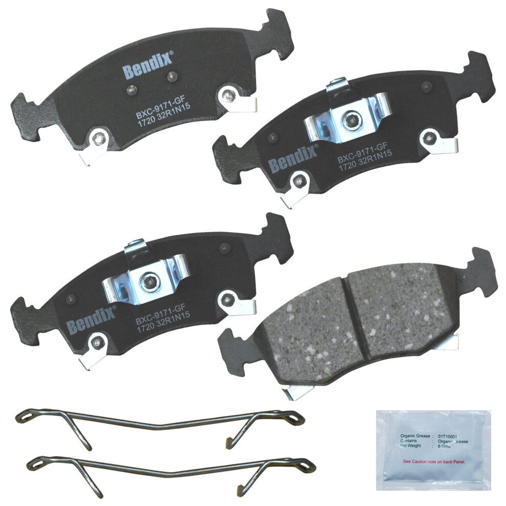 Bendix Priority1 Cfc1720 Ceramic Front Brake Pads For Fiat 500 2019-2013 887243216302